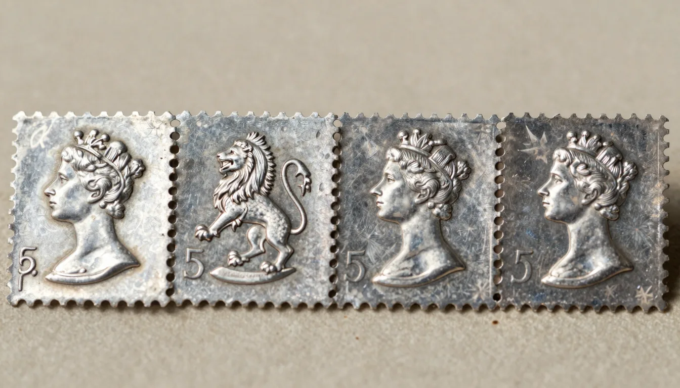 The four British silver hallmarks in a row