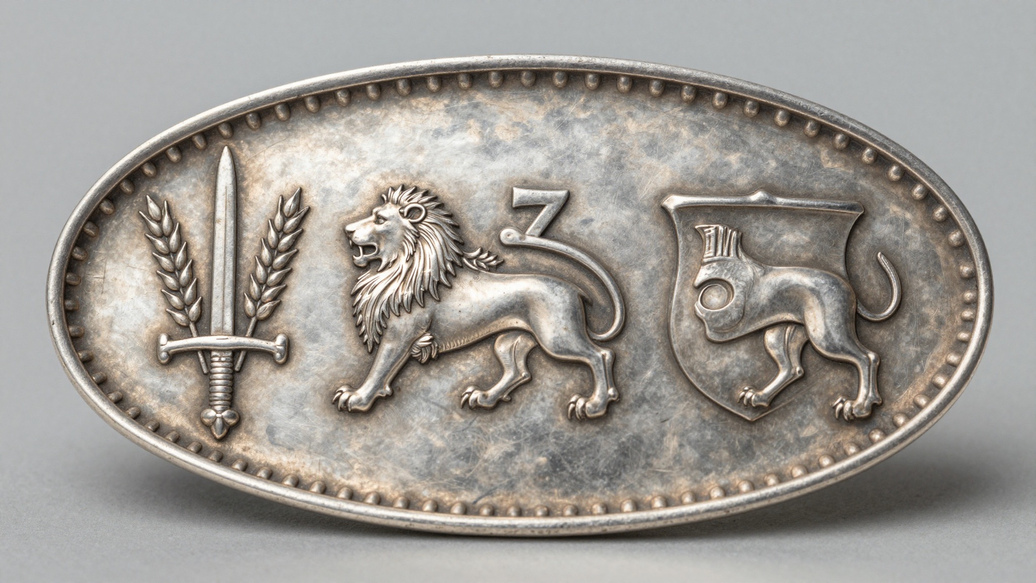 Chester silver hallmarks showing the three wheatsheaves and sword town mark