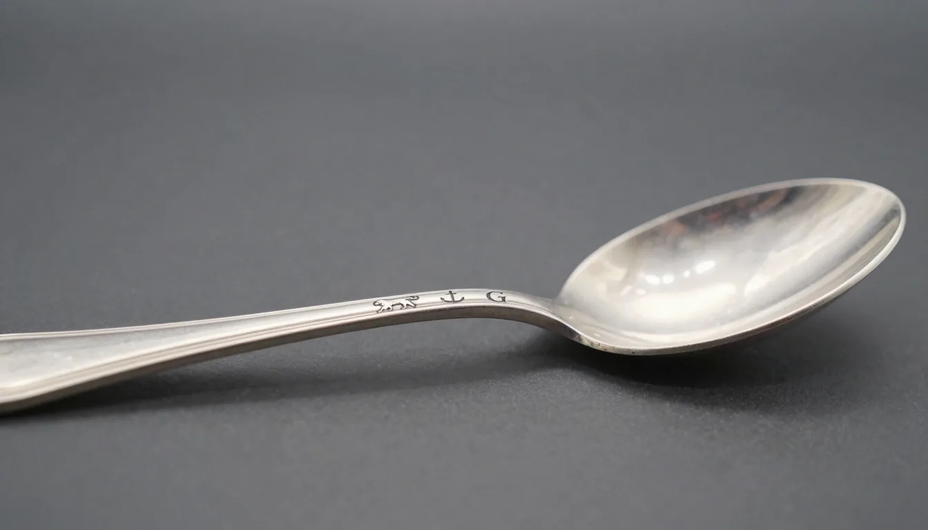 Gorham sterling silver marks showing lion, anchor, and G stamps on antique flatware