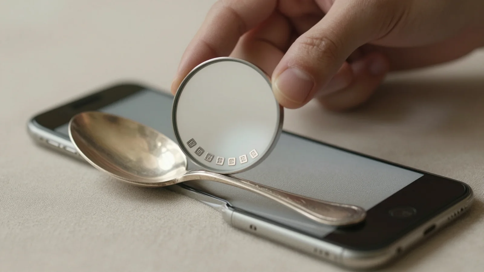 Identifying antique silver hallmarks from a photo with the Antique Identifier - Antiqly iPhone app