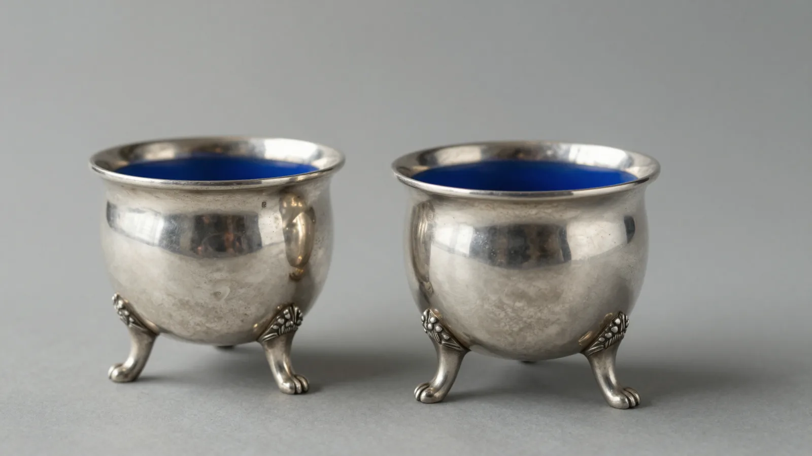 Antique silver salt cellars and their value