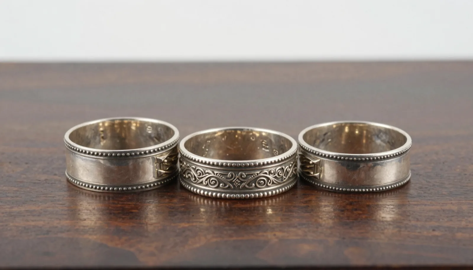 Silver napkin ring values by maker and mark